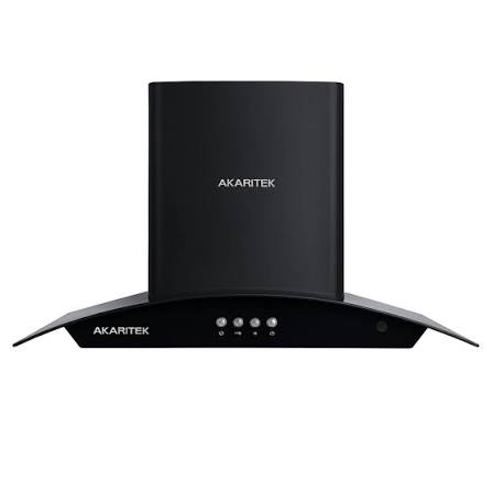 AKARITEK AK-C90T1 Kitchen Chimney 90cm Push-Button Baffle Filter